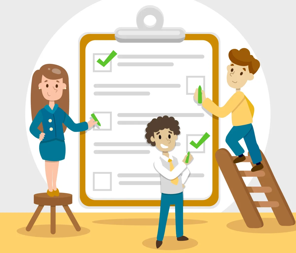 Family working together to get household chores done